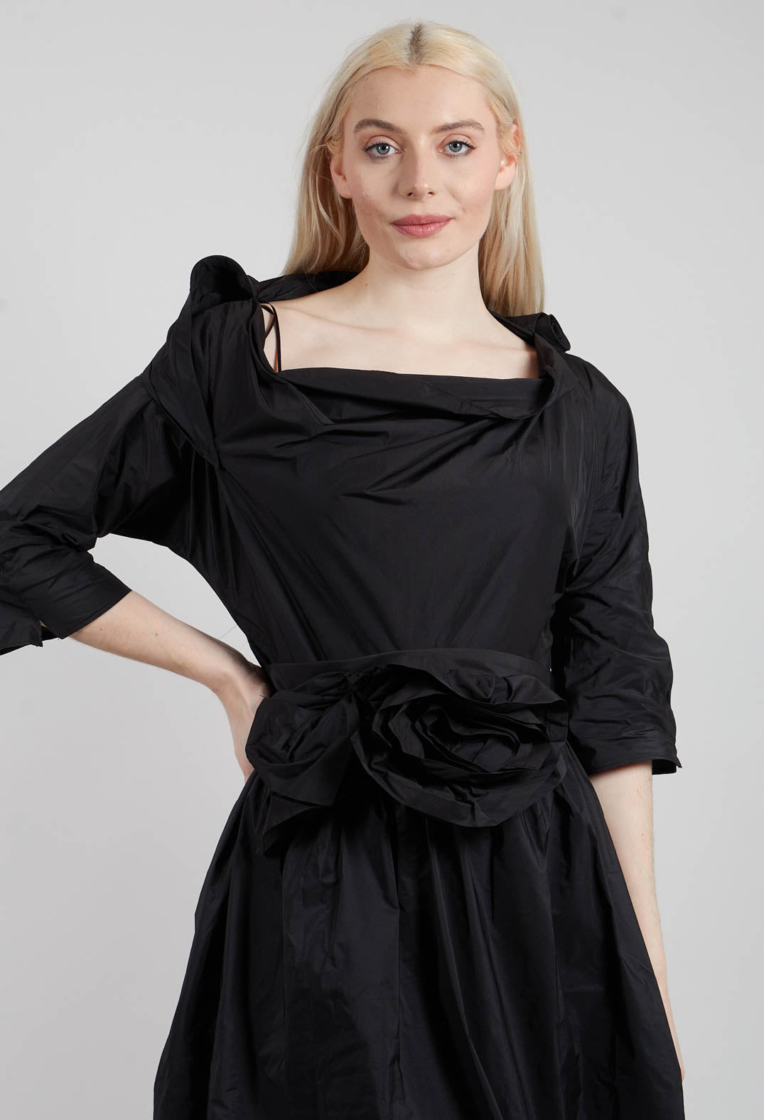Belted Dress in Black