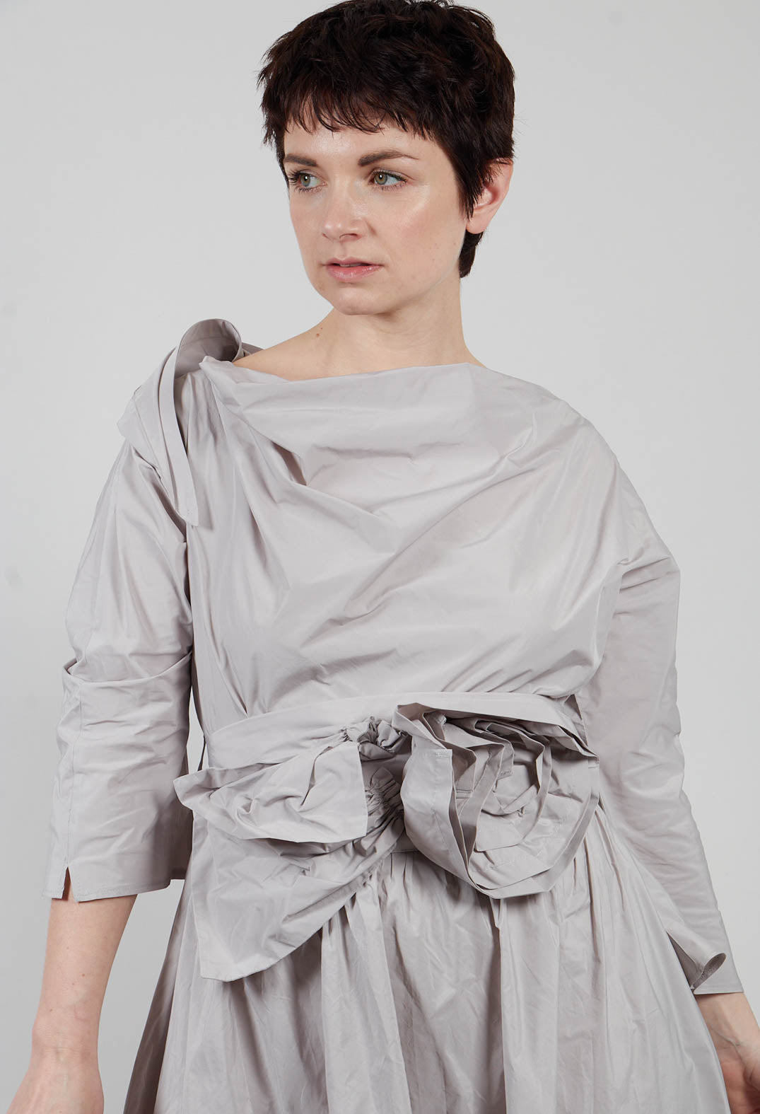 Belted Dress in Stone