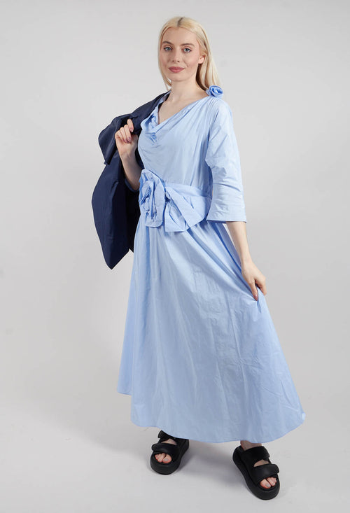 Belted Dress in Sky Blue