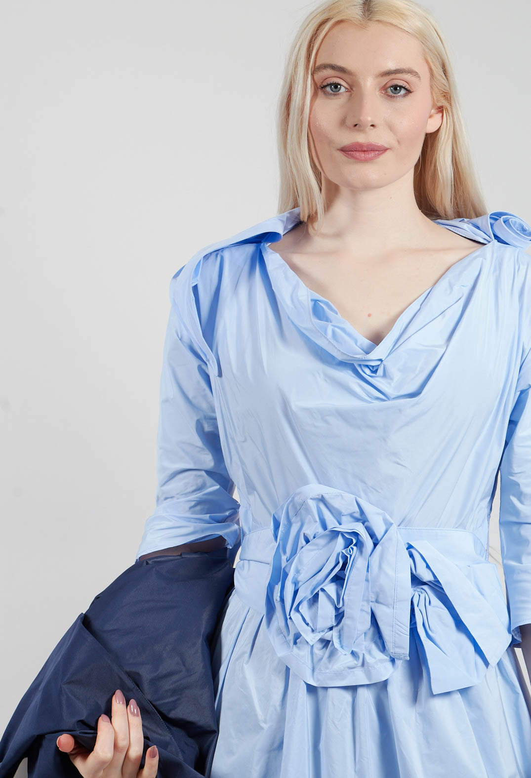 Belted Dress in Sky Blue