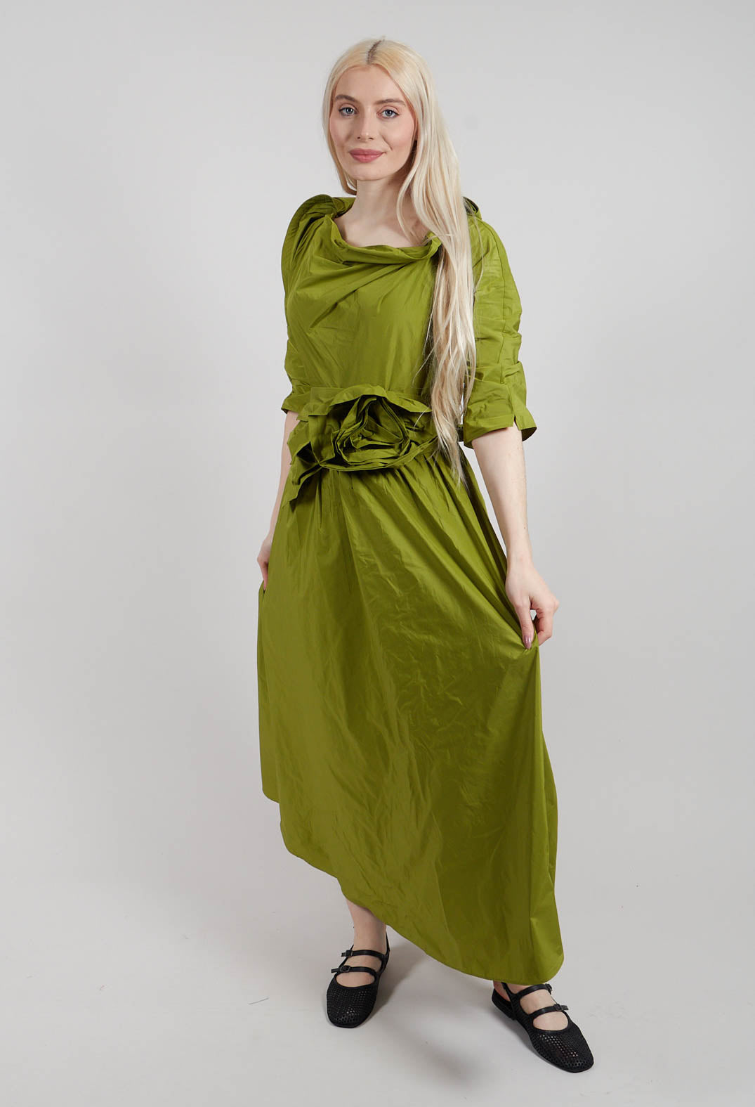 Belted Dress in Grass