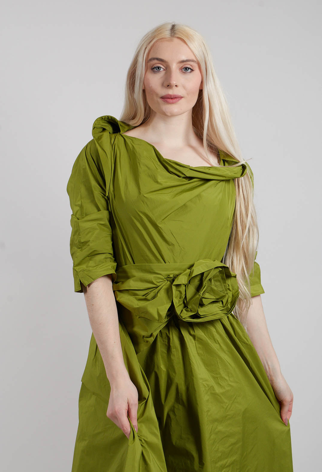 Belted Dress in Grass