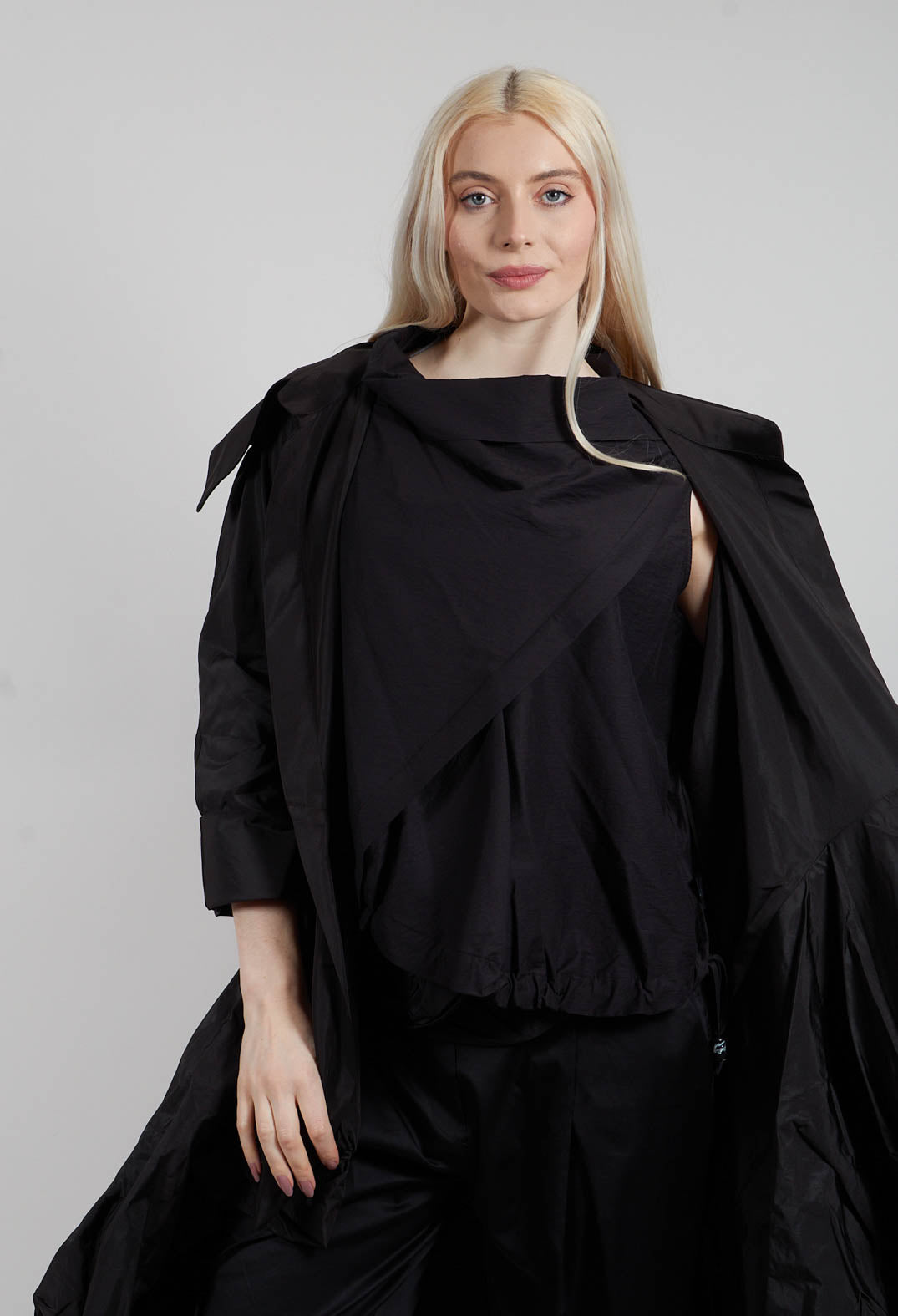 Balloon Skirt Dress in Black