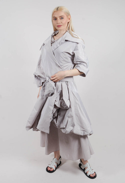 Balloon Skirt Dress in Stone