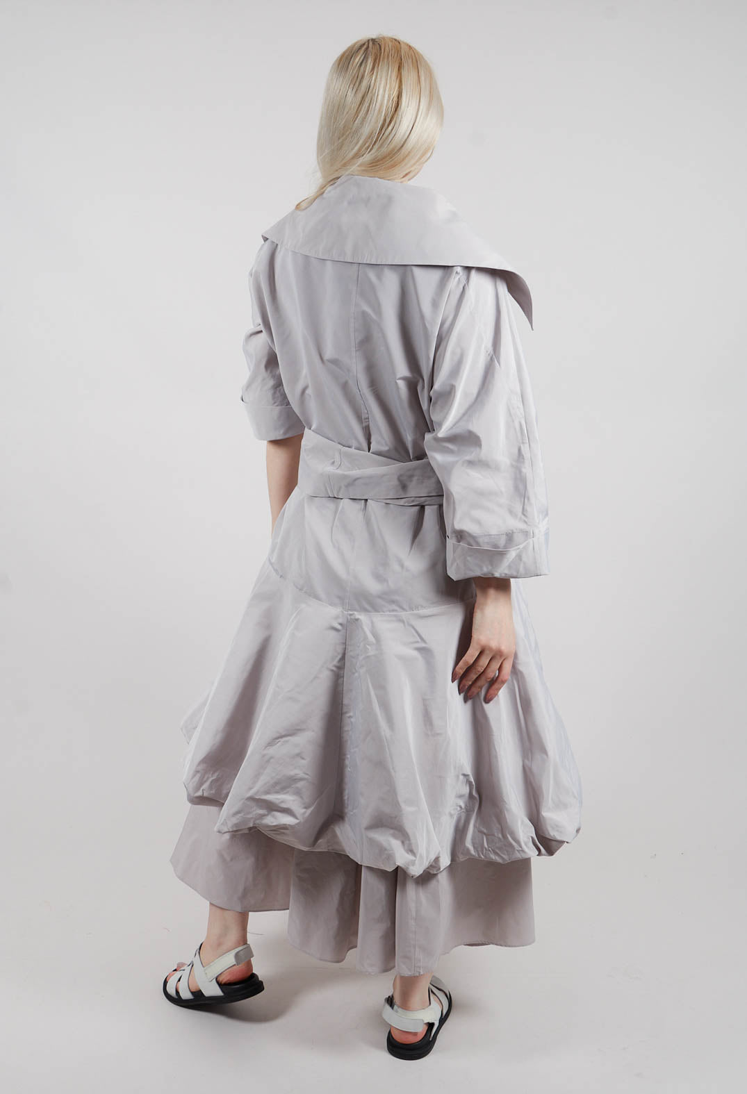 Balloon Skirt Dress in Stone