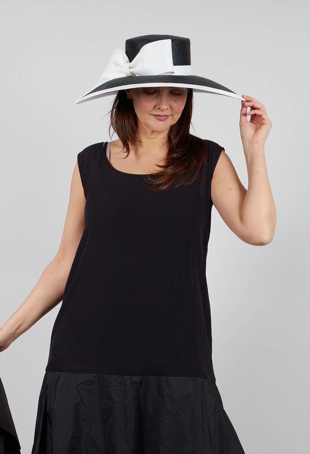Bubble Peplum Dress in Black