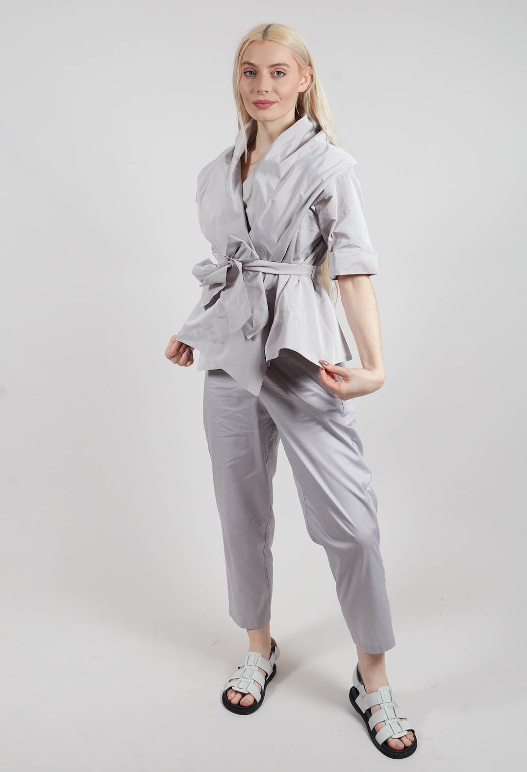 Belted Jacket in Stone