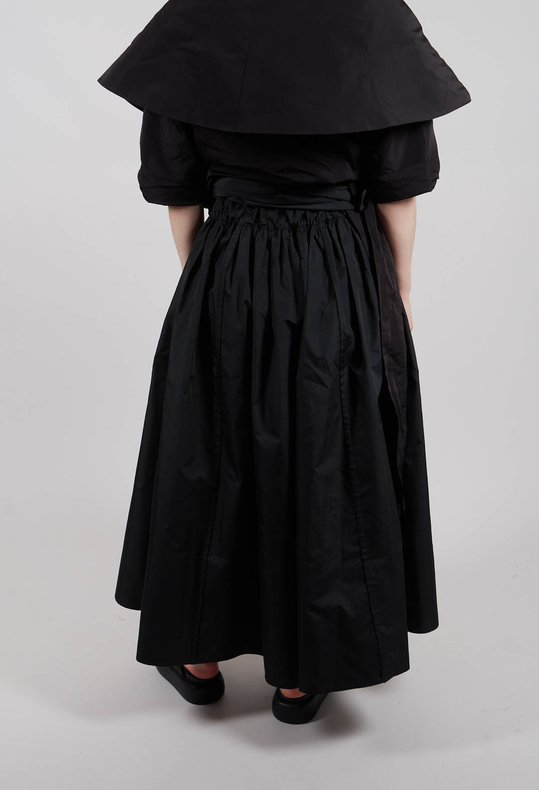 Tie Belted Skirt in Black