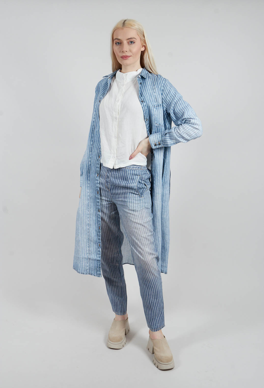 Karaby Dress in Denim/Undyed