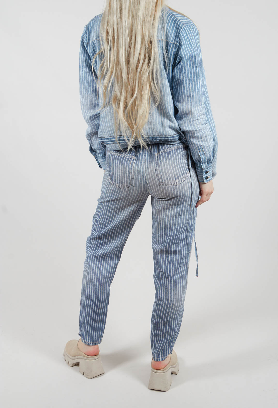 Long Geishan Pants in Denim/Undyed