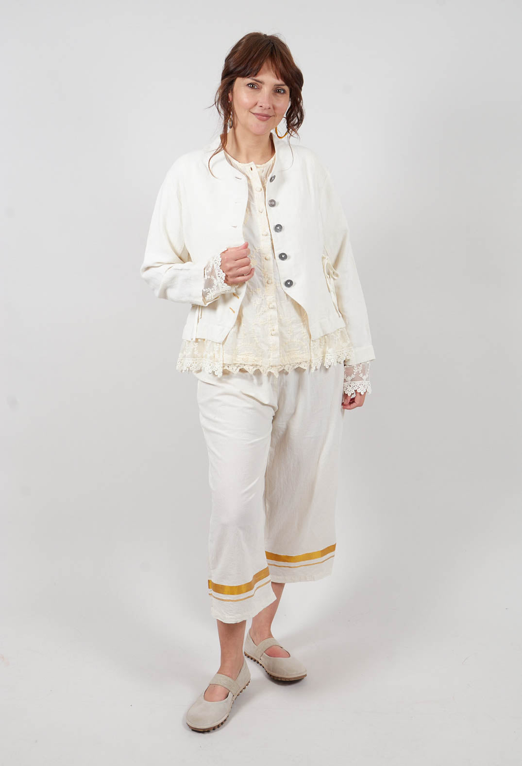 Henny Gold Stripe Trousers in Gold Stripe