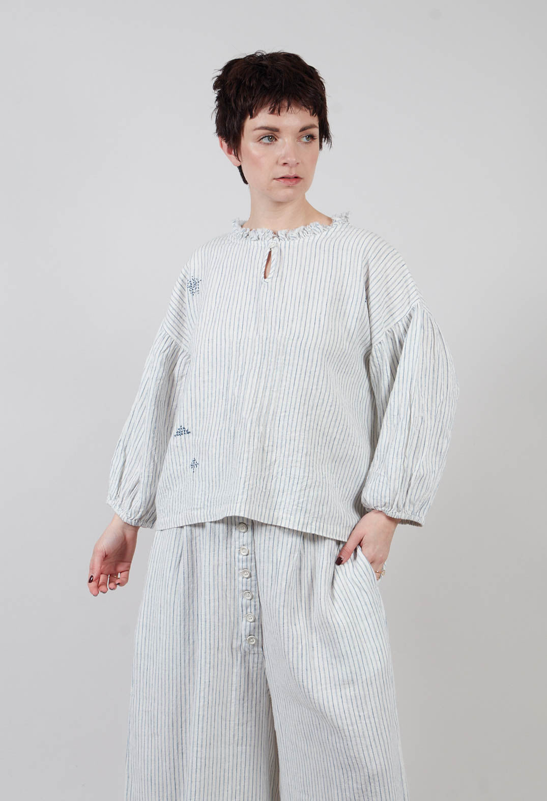 Penolepe Blouse in Indigo