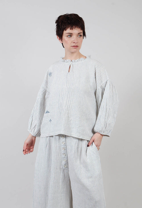 Penolepe Blouse in Indigo