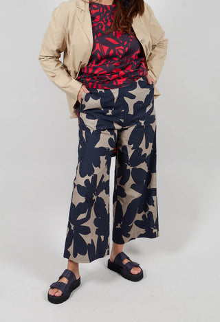 Straight Leg Trousers in Stampa Corda and Comet