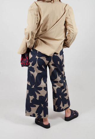 Straight Leg Trousers in Stampa Corda and Comet