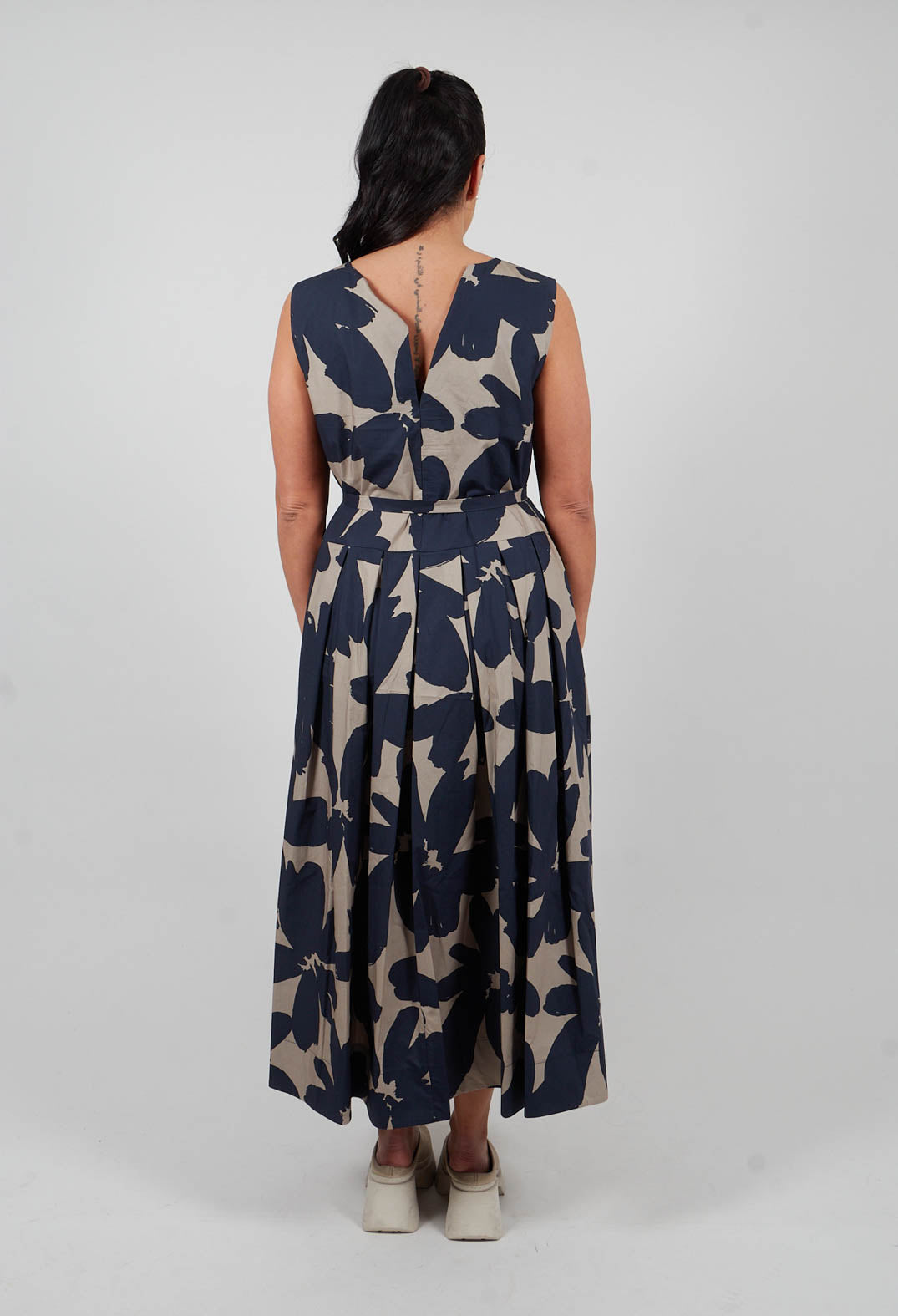 Belted Dress in Stampa Corda and Comet