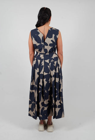 Belted Dress in Stampa Corda and Comet