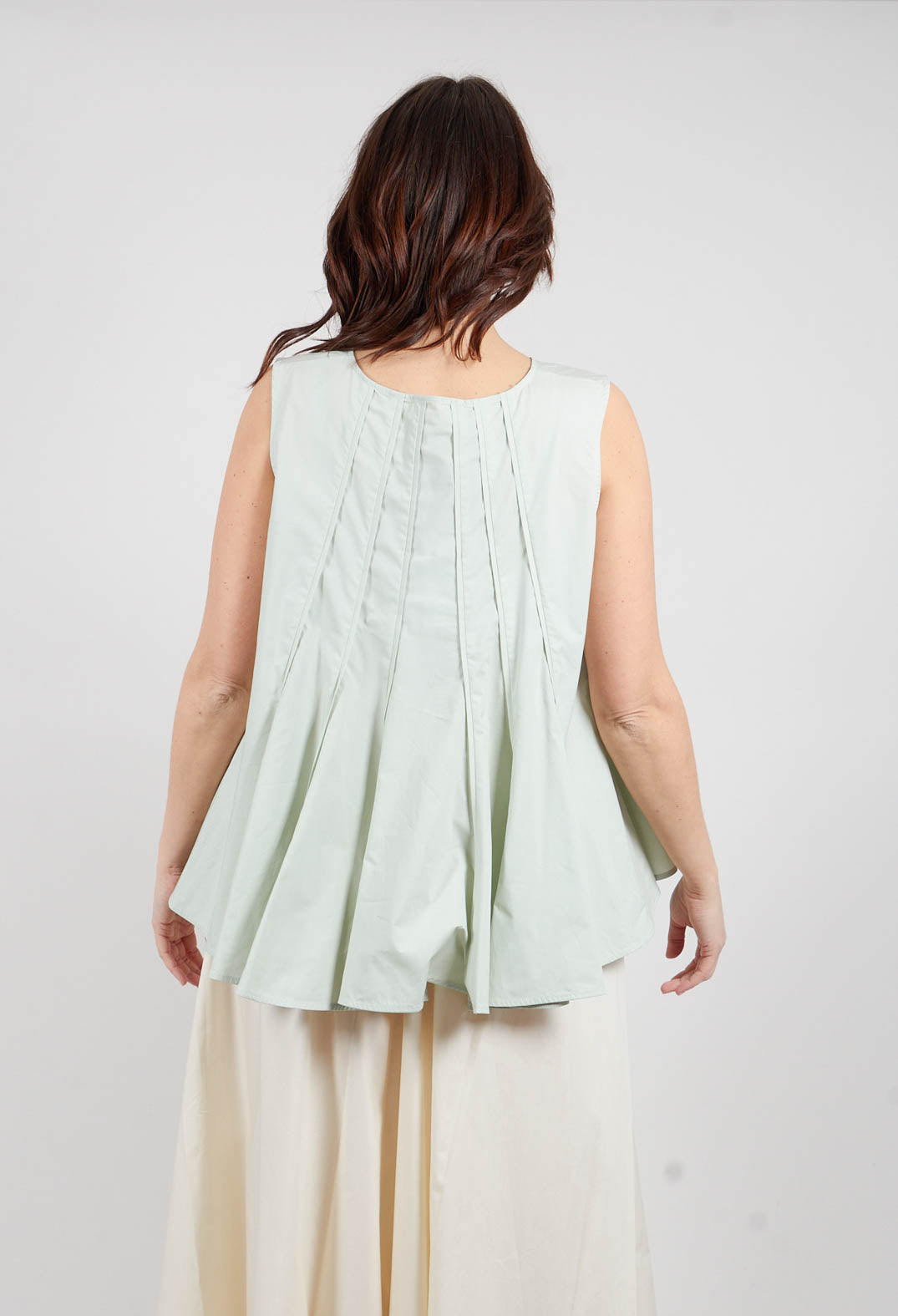 Pleated Tie Top in Menta