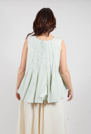 Pleated Tie Top in Menta