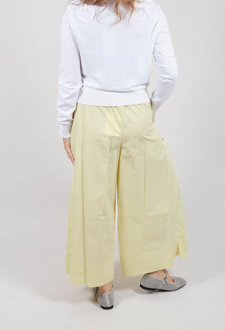Wide Leg Trousers in Sunny Lime
