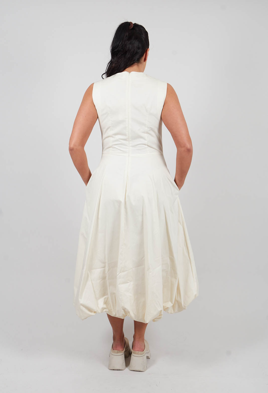 Bubble Hem Midaxi Dress in Anise
