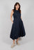 Midi Bubble Hem Dress in Comet