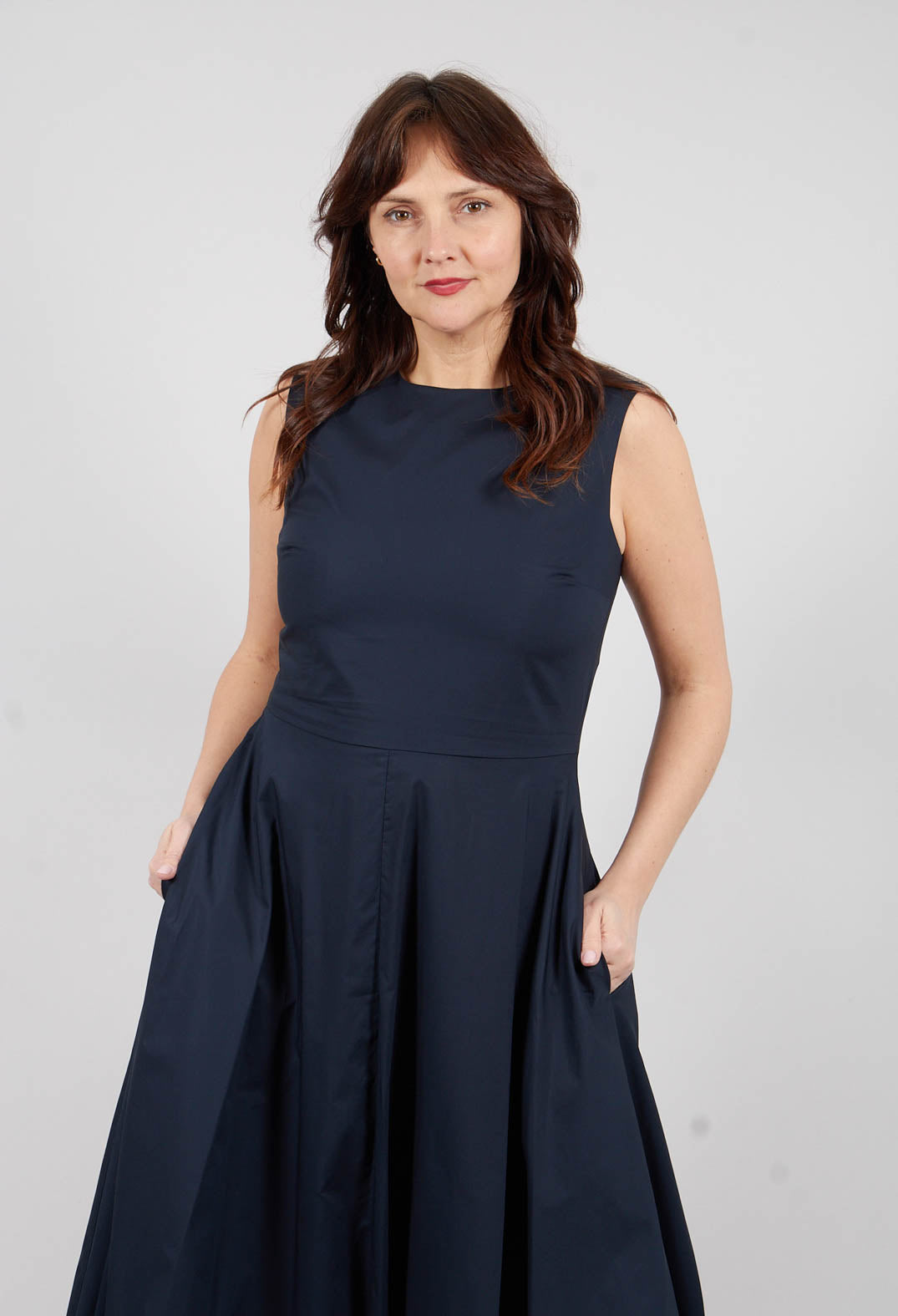 Midi Bubble Hem Dress in Comet