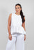 Pleated Top in Off White