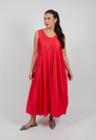 Balloon Dress in Coral