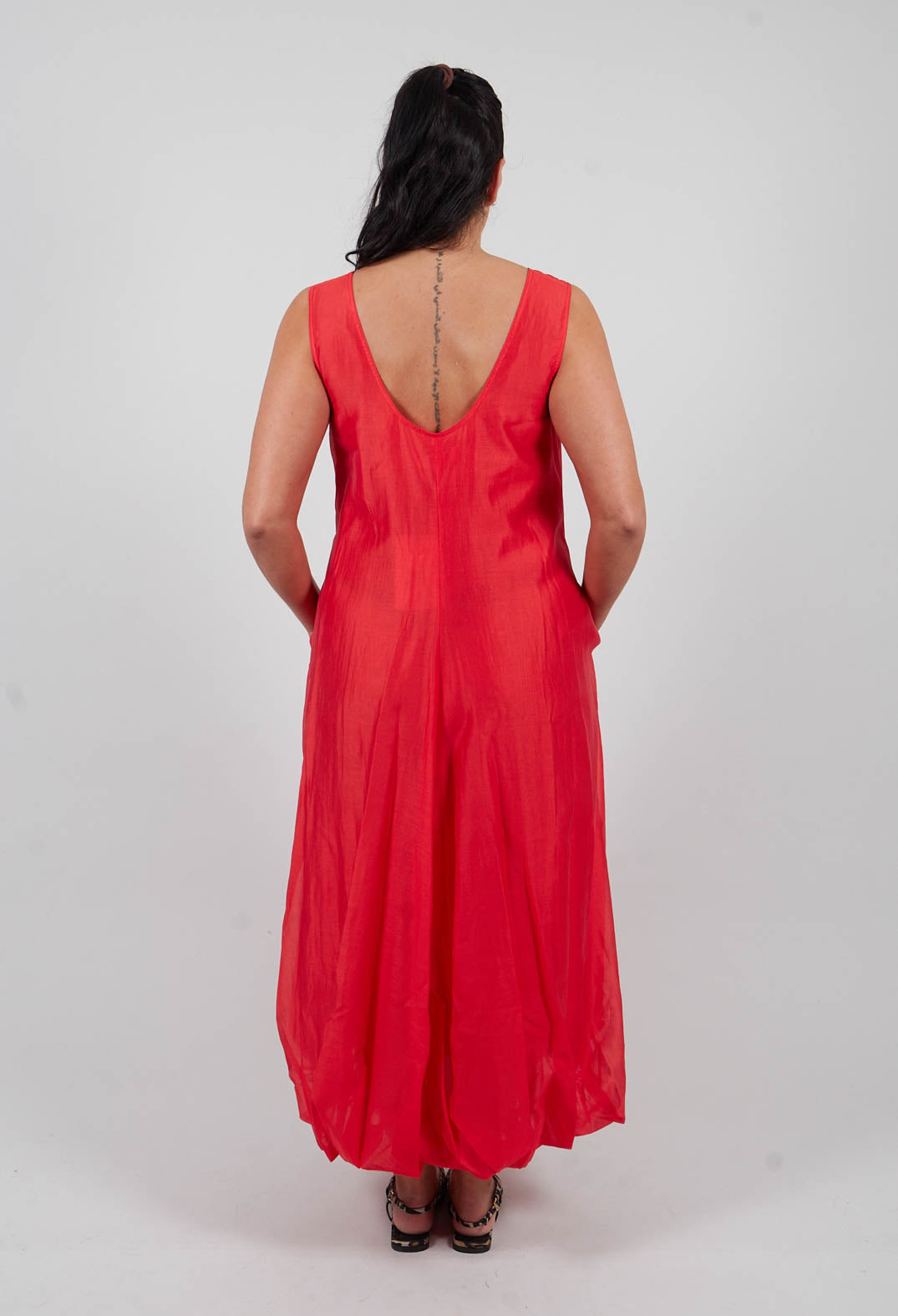 Balloon Dress in Coral