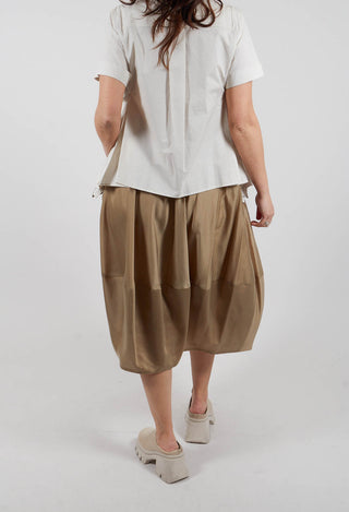 Pull On Midi Skirt in Beige