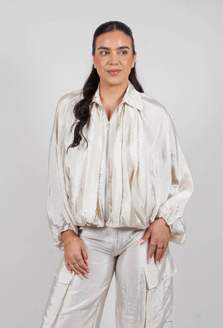 Bomber Jacket in Oyster