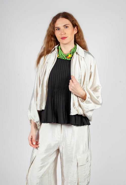 Bomber Jacket in Oyster