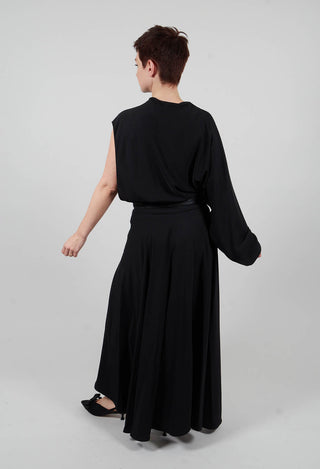One Sleeve Dress in Nero