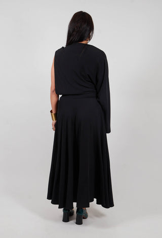 One Sleeve Dress in Nero
