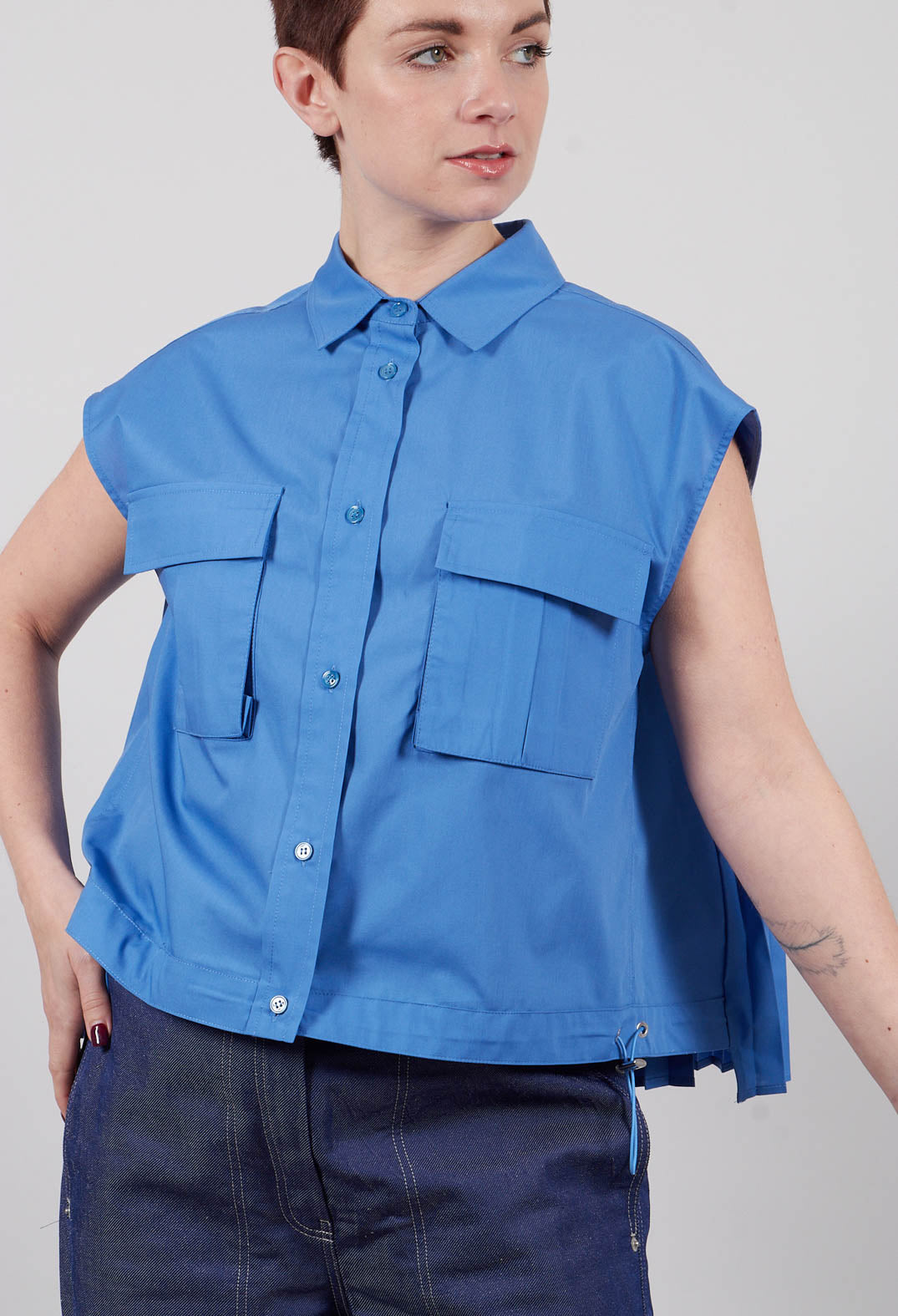 Pocket Front Shirt in Pacific