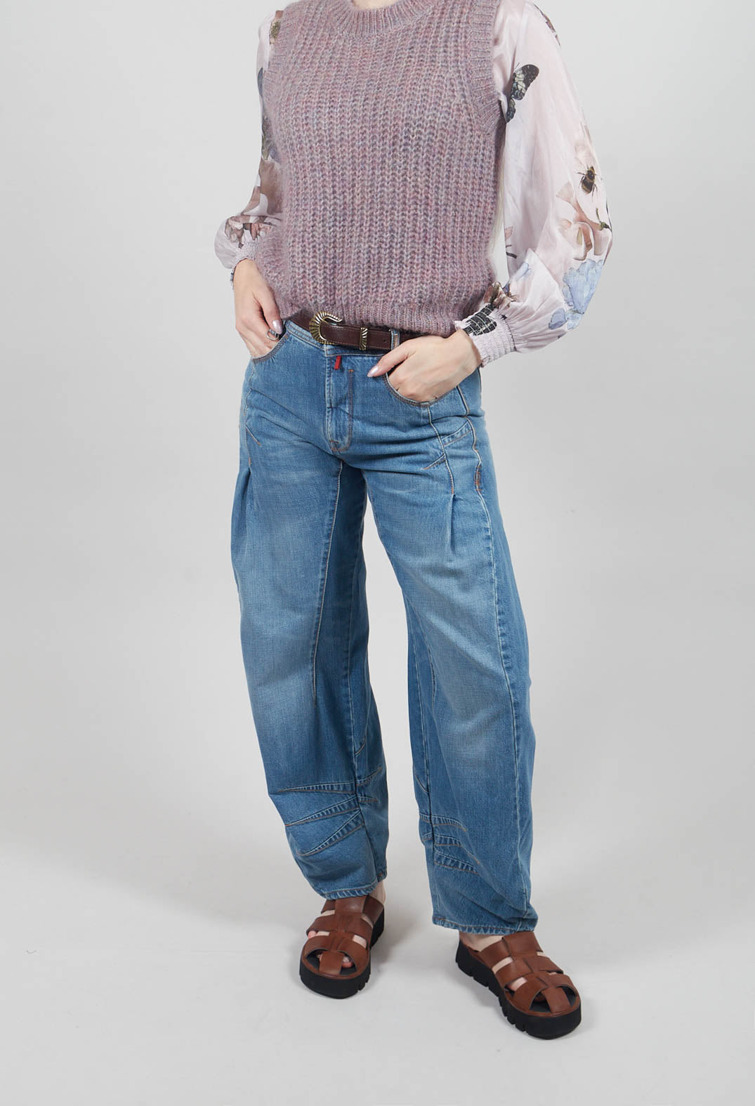 Cheer Up Trousers in Denim