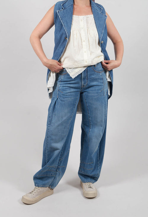 Cheer Up Trousers in Denim