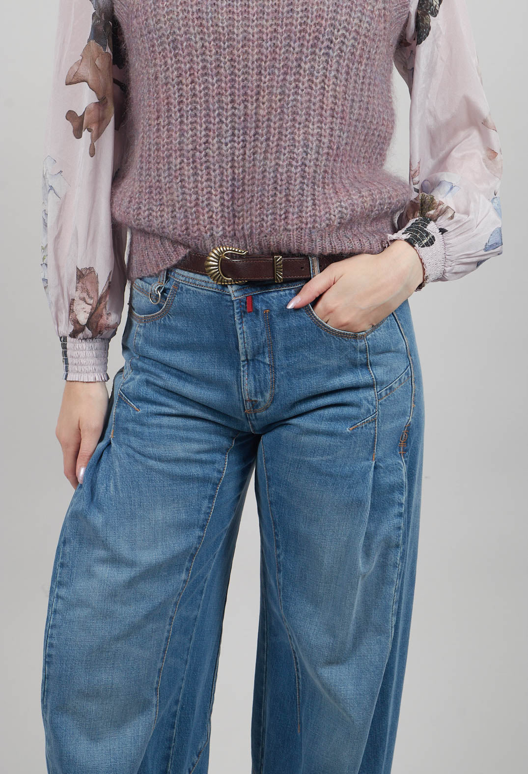 Cheer Up Trousers in Denim