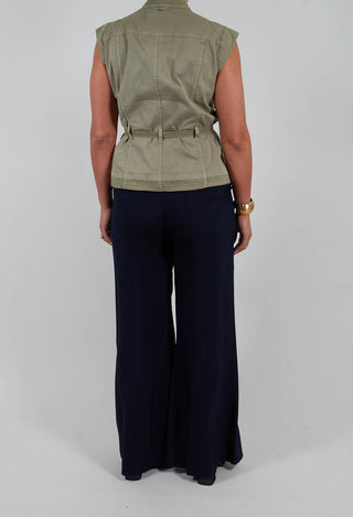 Caught Out Trousers in Dark Blue Pinstripe
