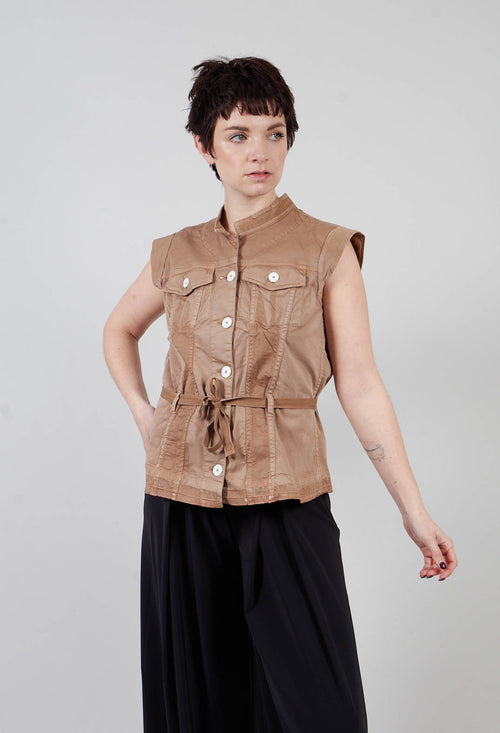 Raise Up Waistcoat in Brown Chestnut