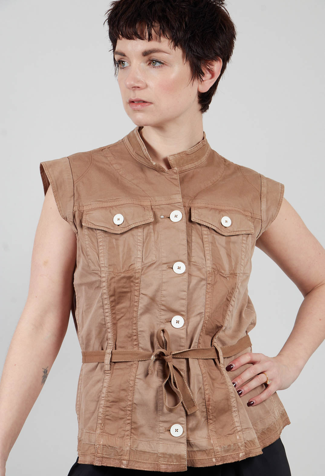 Raise Up Waistcoat in Brown Chestnut