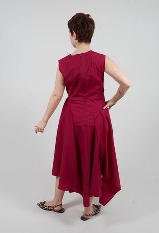 Grammar Dress in Red Sangria