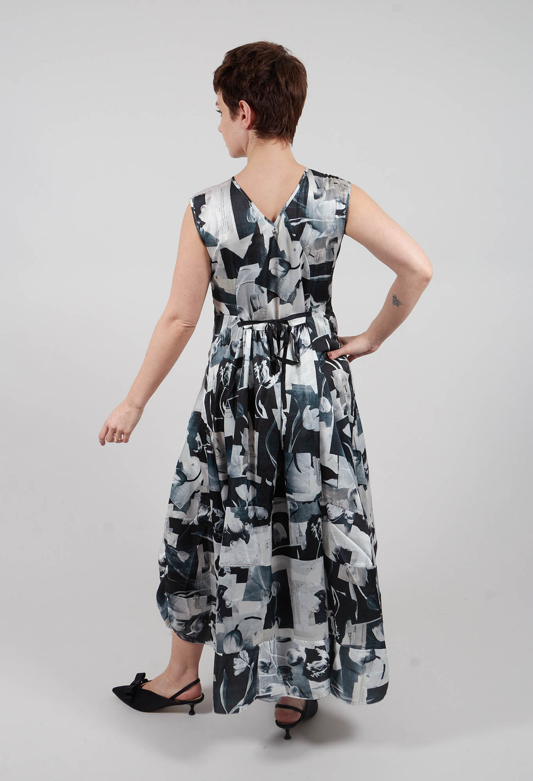 Sparky Dress in Black Print
