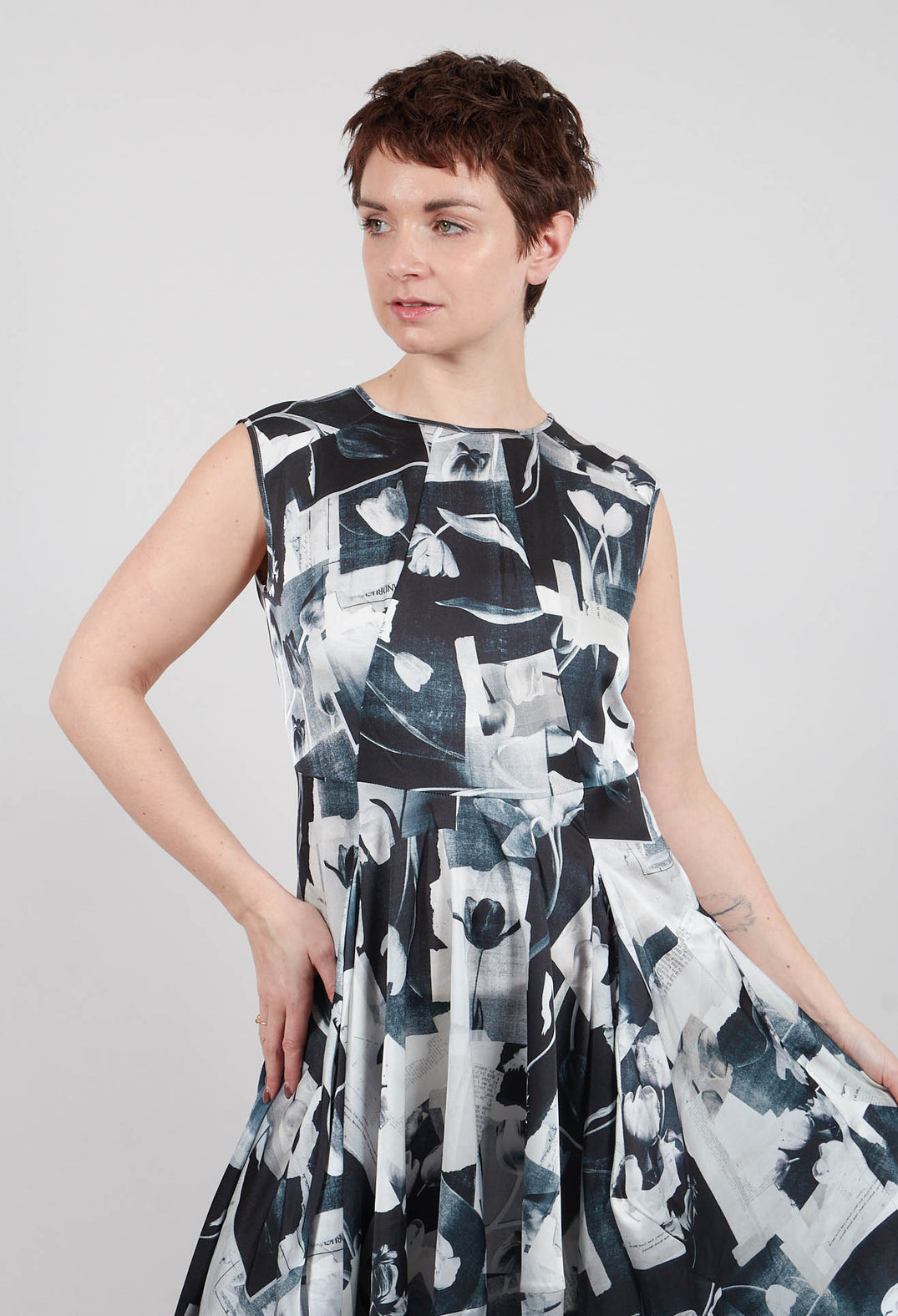 Sparky Dress in Black Print