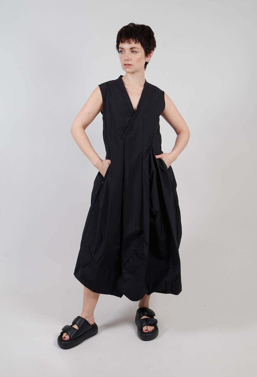 Wealth Dress in Jet Black