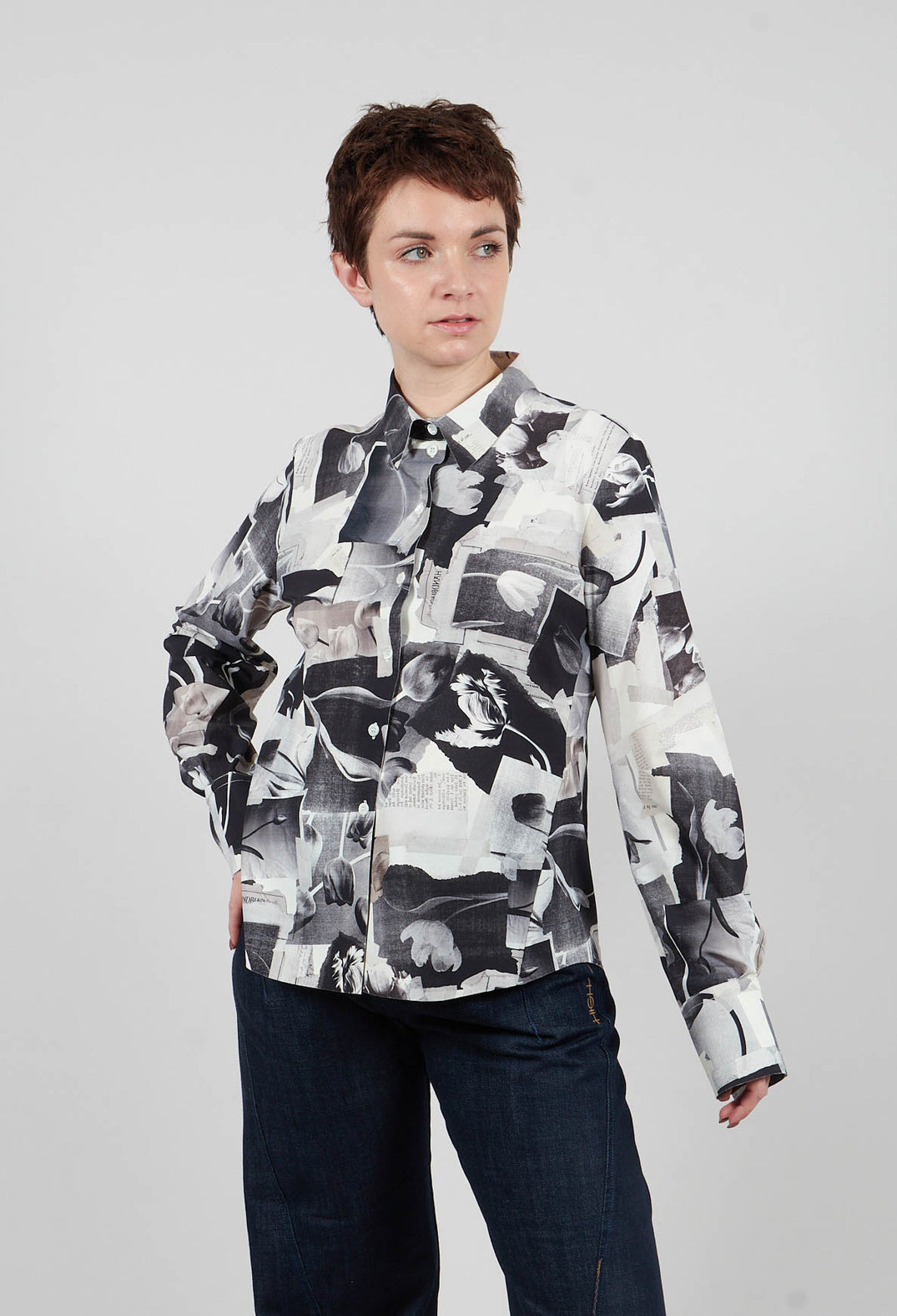 Hadron Shirt in Black Print