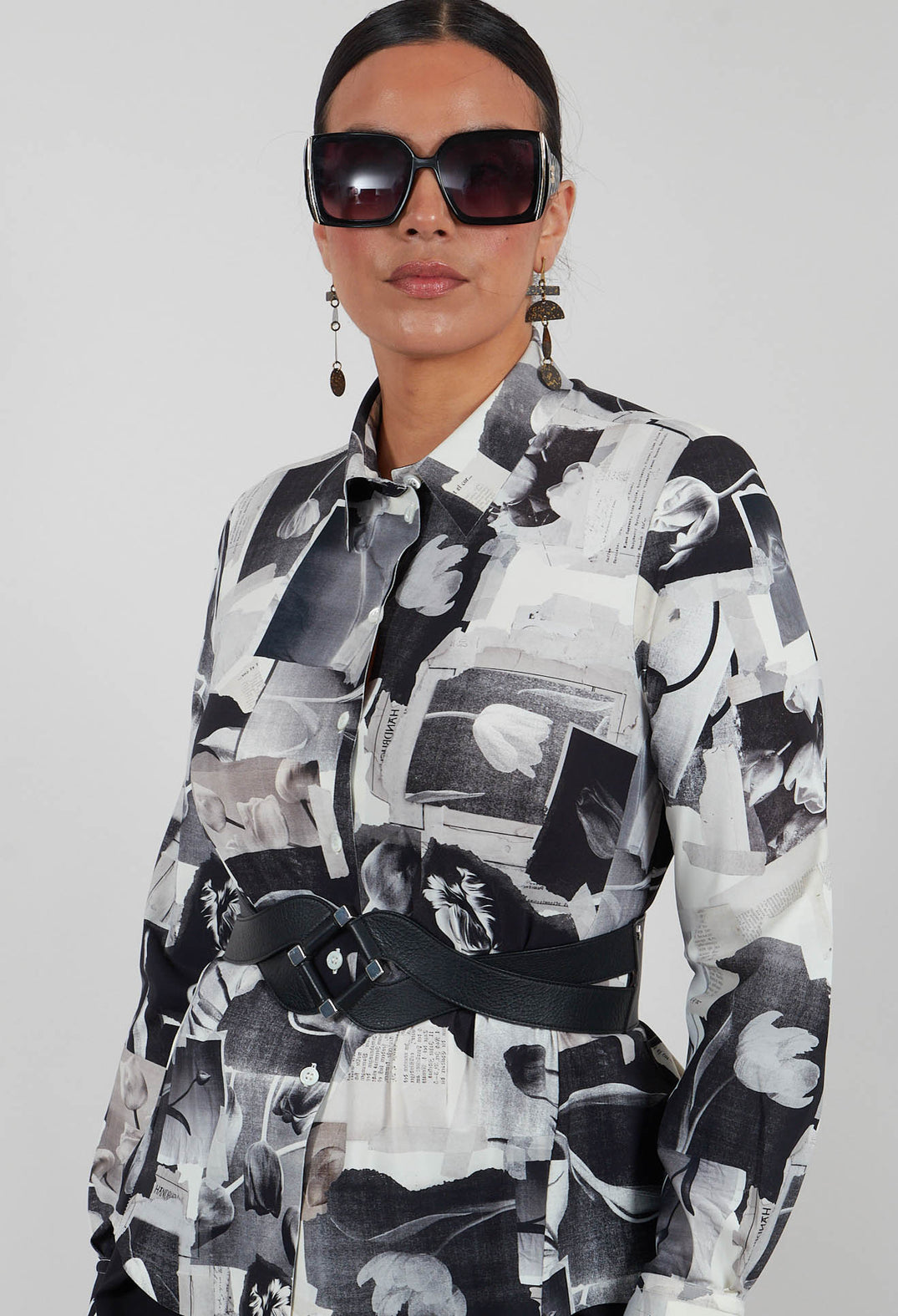 Hadron Shirt in Black Print