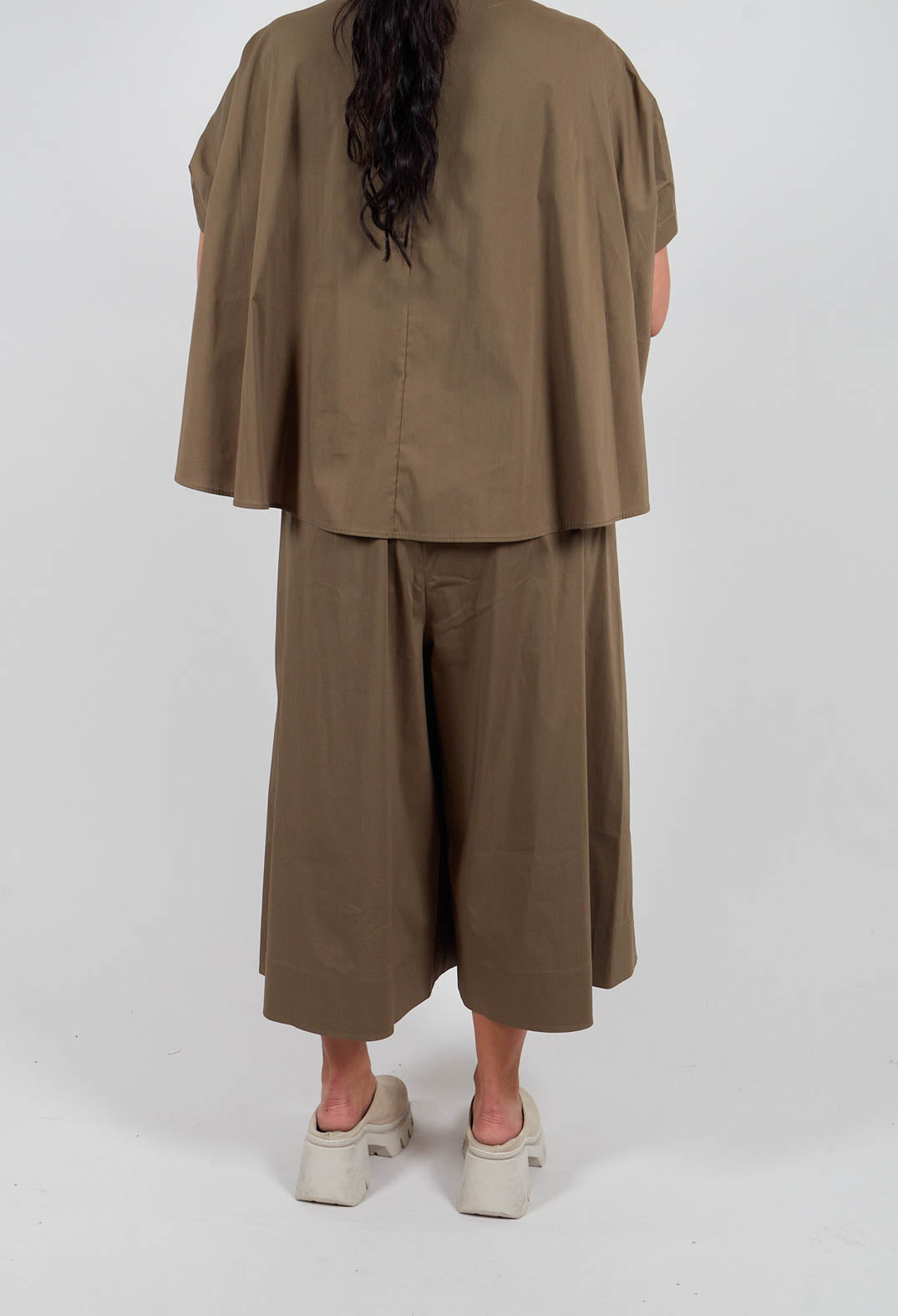 Pant Skirt in Dark Khaki