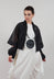 Cropped Bomber Jakcet in Tulle Stretch Black